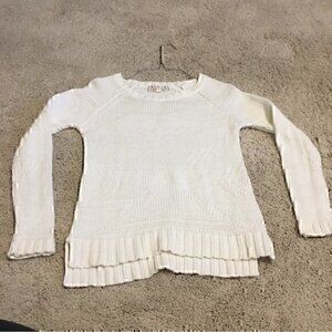 Girls size medium 10/12 off white Pink Republic sweater